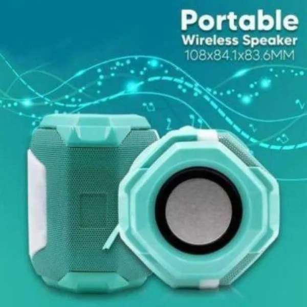 Wireless Bluetooth Speaker with Mic, FM Radio, AUX/USB/TF Support & 6Hrs Playtime – Hands-Free Calling & Rechargeable Battery