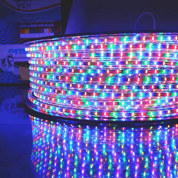 RGB LED Rope Strip Lights Waterproof Outdoor 5 Meter Length