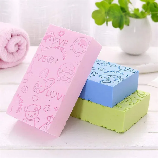 Super soft baby bath sponge gentle cleaning pack of two
