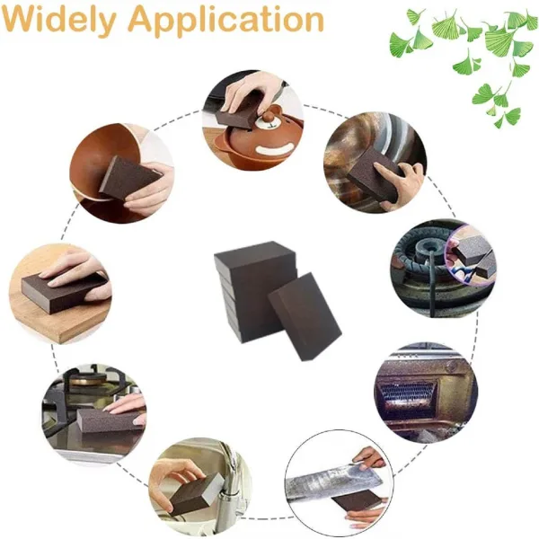 Emery Magic Brown Sponge Deep Cleaner of Kitchen Tools, Gas Stove, Utensils (MOQ 2 Pcs)