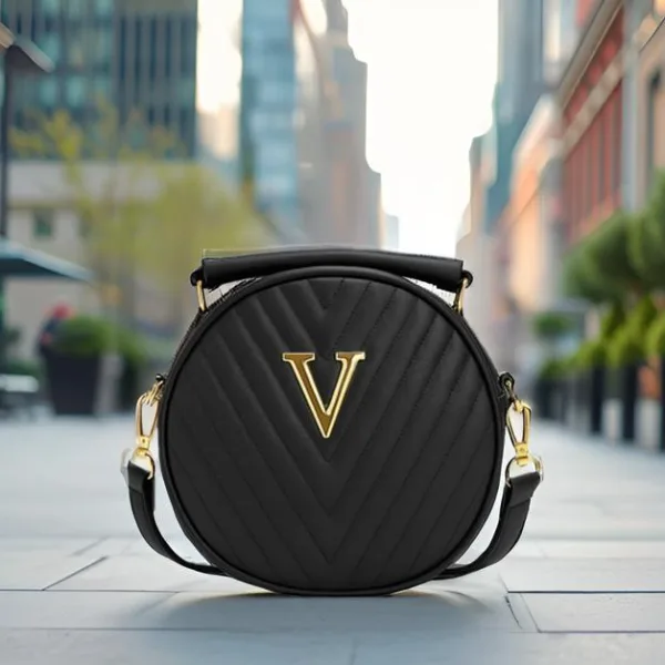 Trendy Sling Bag for Women Quilted Round Shape Crossbody Handbag with Stylish Finish
