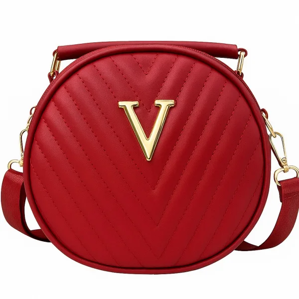 Trendy Sling Bag for Women Quilted Round Shape Crossbody Handbag with Stylish Finish