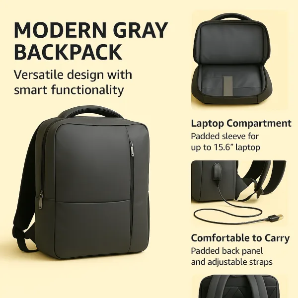 Laptop Bag for Office, School, Business Travel College Durable Laptop Backpack for Men & Women