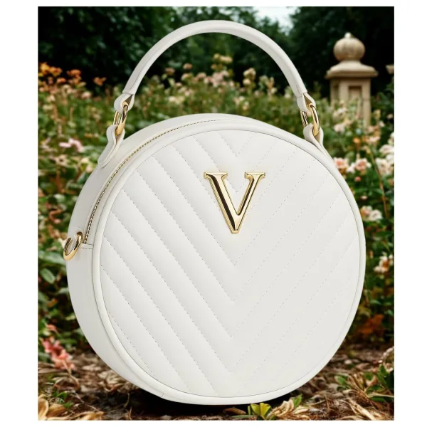 Trendy Sling Bag for Women Quilted Round Shape Crossbody Handbag with Stylish Finish