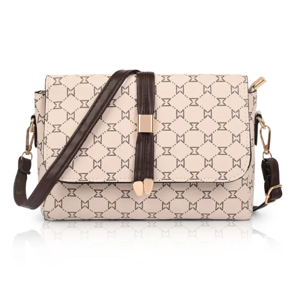 Women's Premium Monogram Sling Bag with Adjustable Strap and Buckle Design Ladies purse Handbag | Stylish Shoulder Bag | Gift for Women