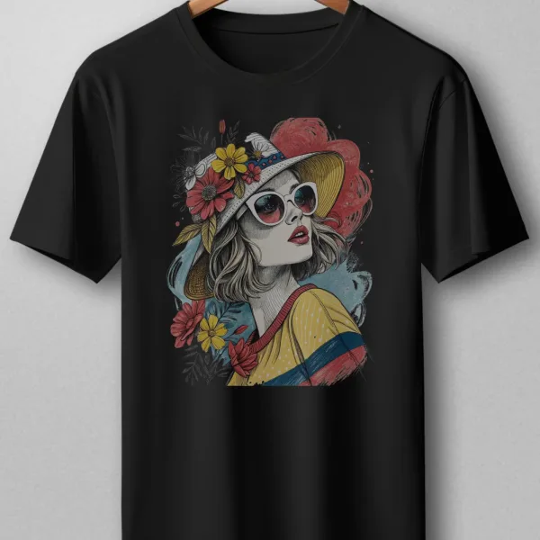 Women’s Oversized Stylish Graphic T-Shirt – 100% Cotton Printed Tee | Casual & Comfortable