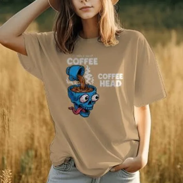Women's Graphic Printed Cotton Short Sleeve T- Shirt
