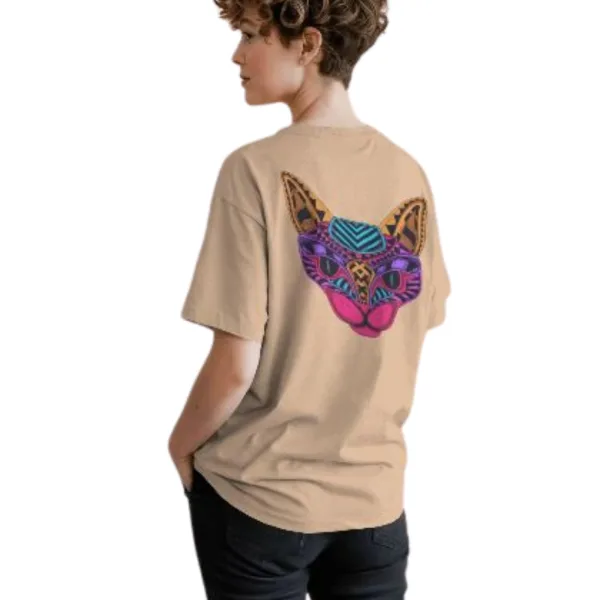 Women's Graphic Printed Cotton Short Sleeve Shirt