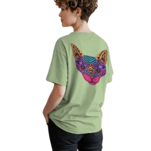 Women's Graphic Printed Cotton Short Sleeve Shirt