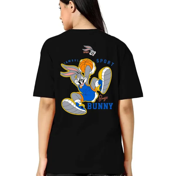 Stylish Graphic Tee for Women – 100% Cotton Printed T-Shirt