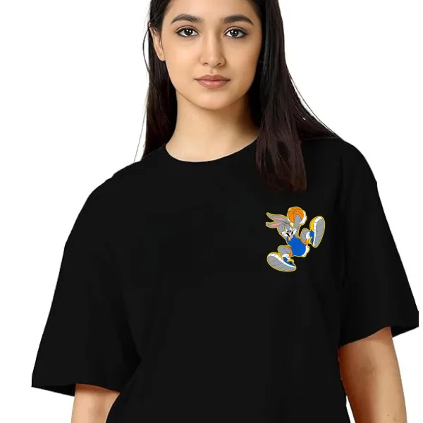 Stylish Graphic Tee for Women – 100% Cotton Printed T-Shirt