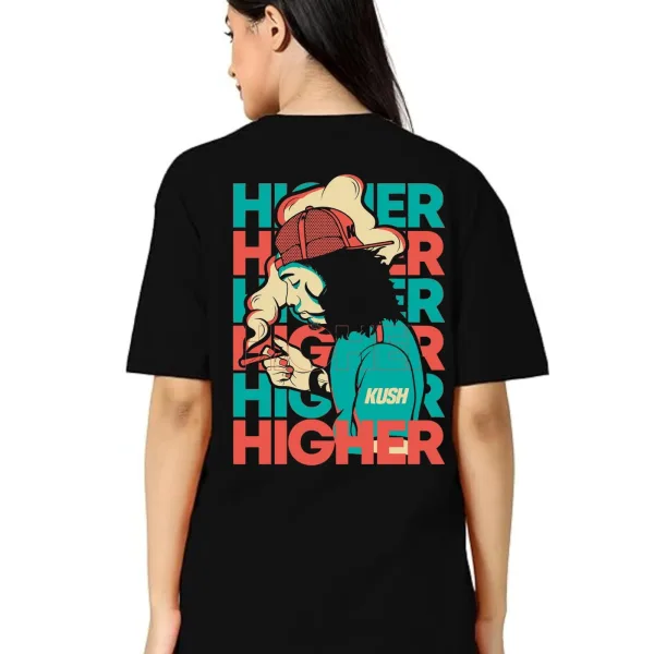 Women Over Size Stylish Graphic Tee for Women – 100% Cotton Printed T-Shirt