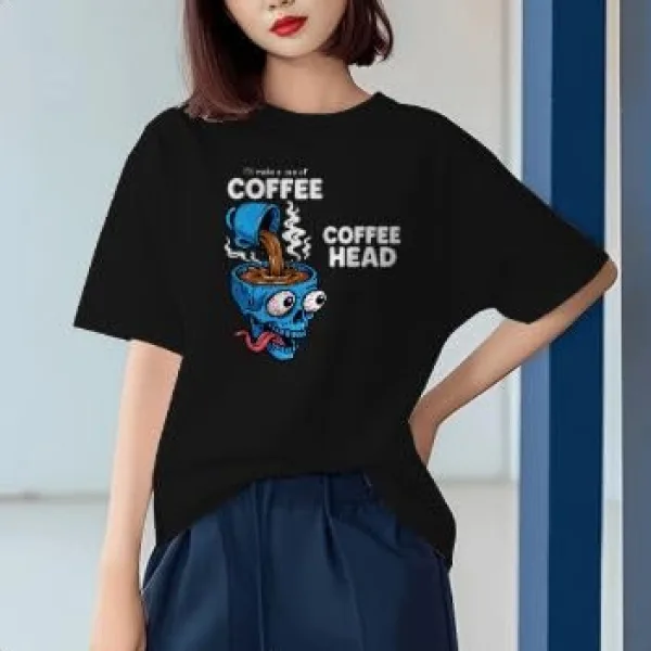 Women's Graphic Printed Cotton Short Sleeve T- Shirt