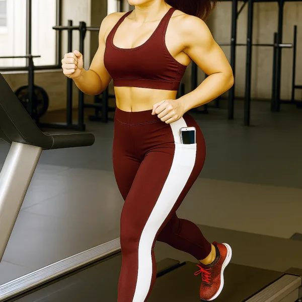 Activewear Yoga Tights Mid Waist Stretch Workout Pants