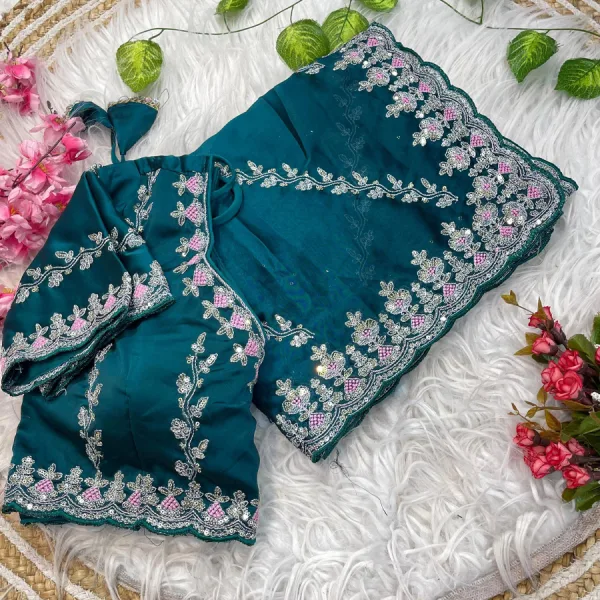 Women's Cotton Embroidery Straight Kurti Pant Set