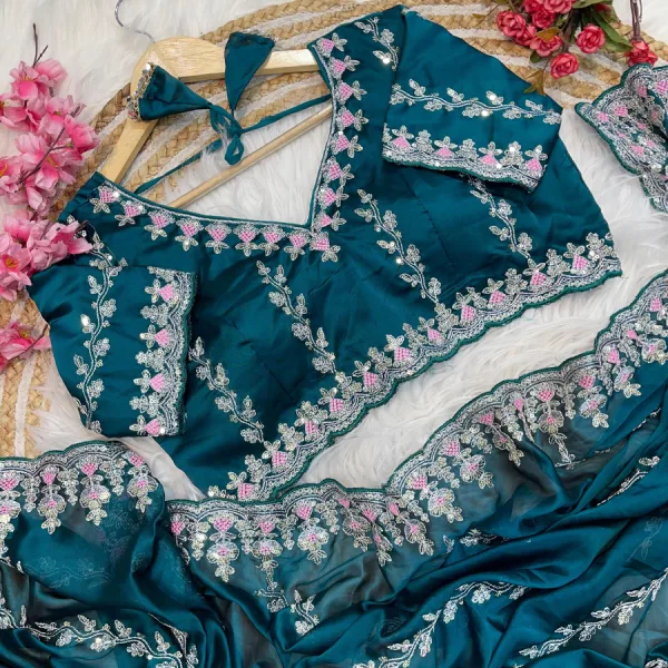 Women's Cotton Embroidery Straight Kurti Pant Set