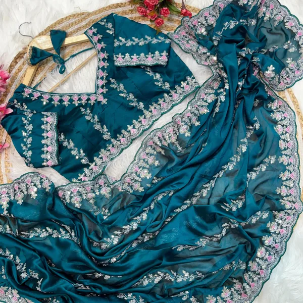 Women's Cotton Embroidery Straight Kurti Pant Set