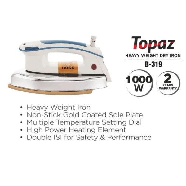 BOSS Topaz Heavy Weight Dry Iron B-319