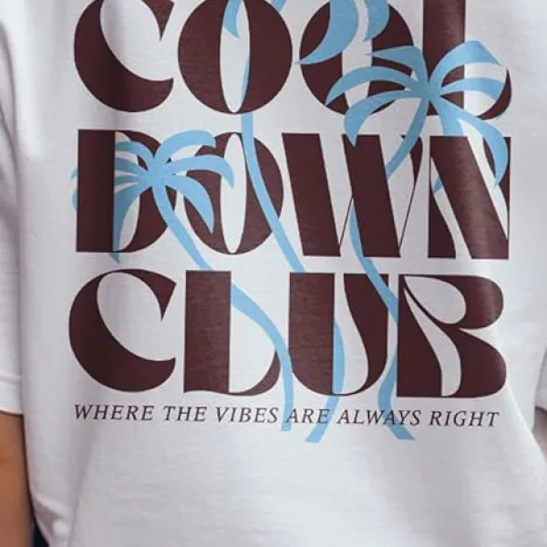 Women Boyfriend Cool Down Club Oversized T-Shirt