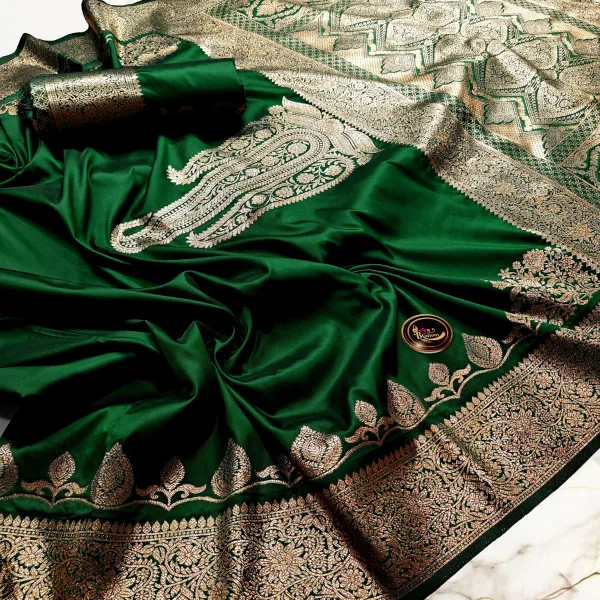 Premium Dual Tone Katan Silk Saree Rich Zari Pallu Designer Look