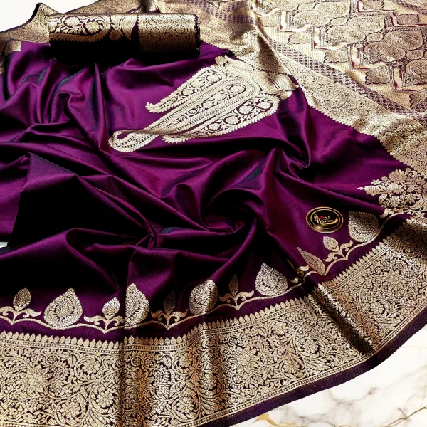 Exclusive Dual Tone Katan Silk Saree Premium Soft Silk Finish