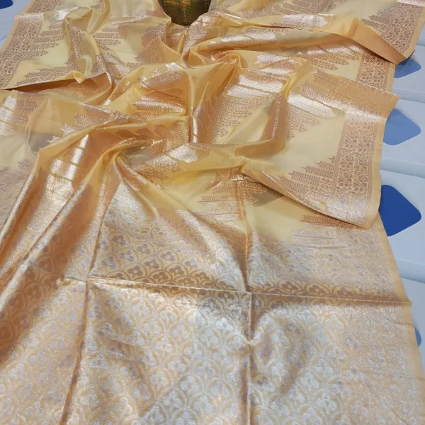 Party Ready Meenakari Organza Silk Saree Soft Lightweight Wear