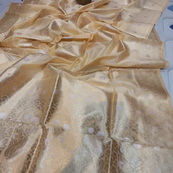 Pure Meenakari Organza Silk Saree Lightweight Party Wear