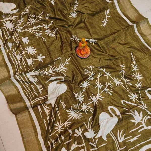 Designer Matka Slub Silk Saree Soft Premium Ethnic Wear