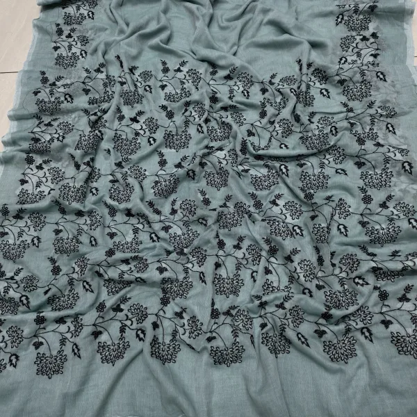 Exclusive Premium Mul Cotton Saree with Intricate Embroidery