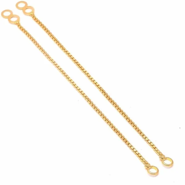 Single Layer Gold Plated Gold-Hair Kan Chain for Women Brass Ear Thread (KNOTI)