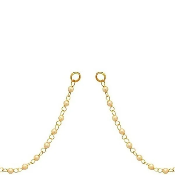 Gold Plated Ear Chain PEARL MOTI Traditional White pearl Kaan Chain