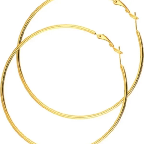 FANCY GOLDEN BALI coted cut light weight hoop Bali earrings for women & girls