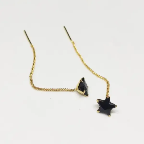 Beautiful, Fancy EarRing (Sui Dhaga STAR BLACK) Indian Fancy Casual daily use