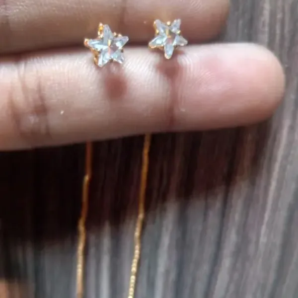 Beautiful, Fancy EarRing (Sui Dhaga STAR WHITE) Indian Fancy Casual daily use