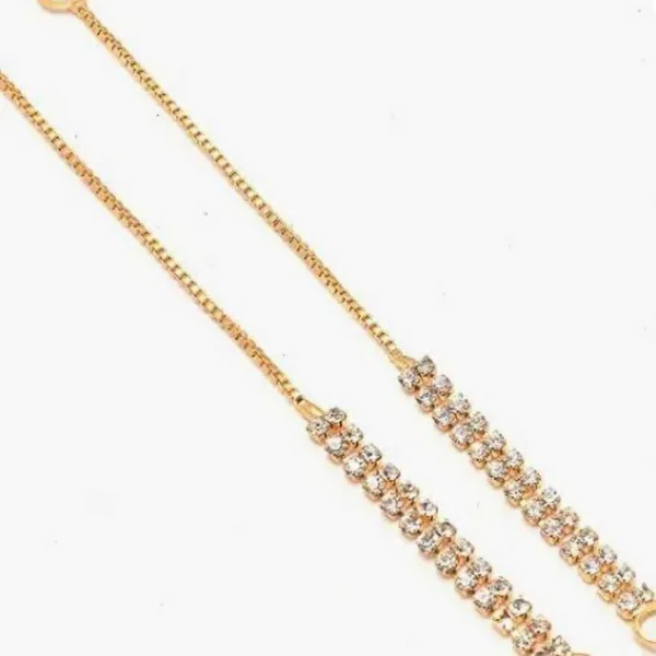 Jewellery Double Ladi Kaan Chain Clip-on Earring Alloy Ear Brass Ear Thread