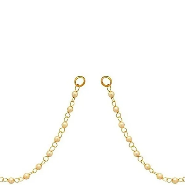 Gold Plated Ear Chain PEARL MOTI Traditional White pearl Kaan Chain