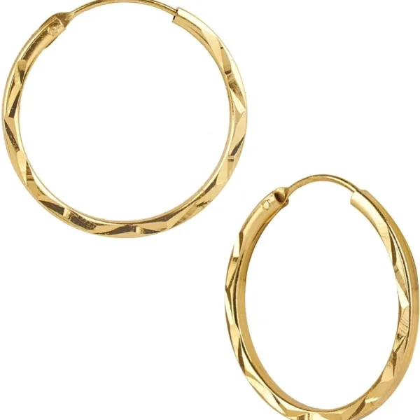 Gold Plated Brass cutwork Small & Cute fashion Hoop Bali Earrring For Girl Women
