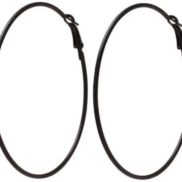 FANCY BLACK BALI coted cut light weight hoop Bali earrings for women & girls