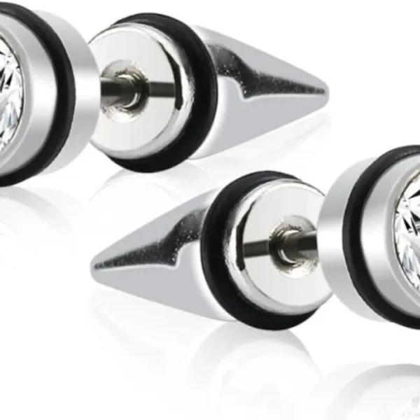 Mens Jewellery Valentine Silver Black Bali Mens Earing For Men Boys / Boyfriend