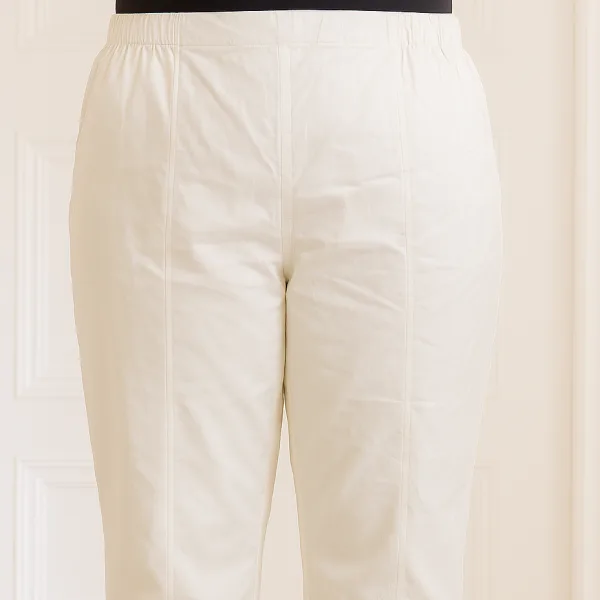 Ivory Floral Embroidered Suit Set with Sheer Dupatta