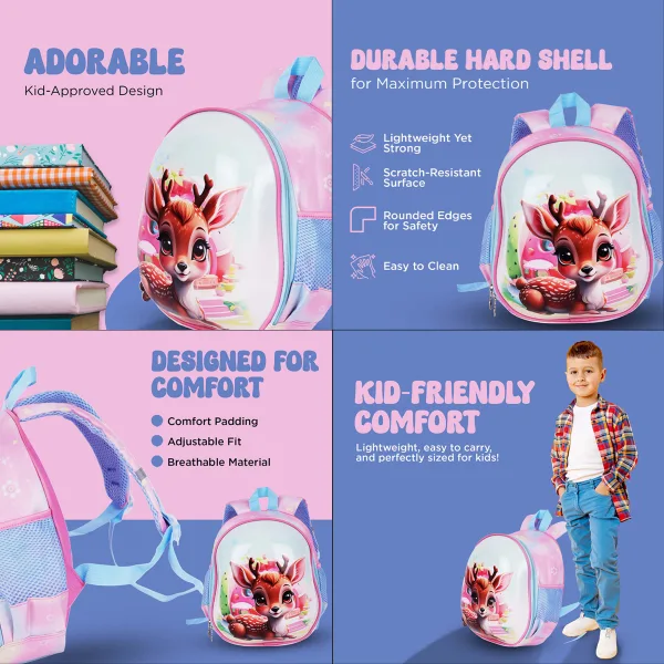 Kids Cartoon Hard Shell School Backpack Lightweight