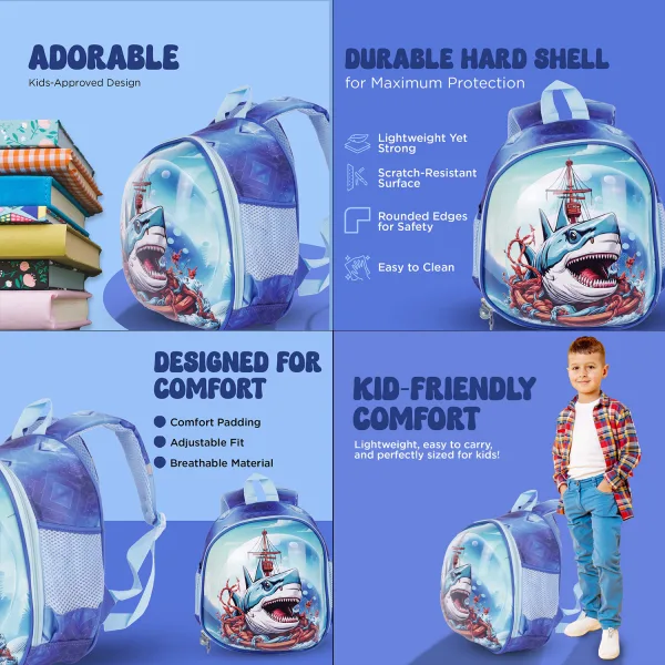 Durable Hard Shell School Bag for Kids Fun Design