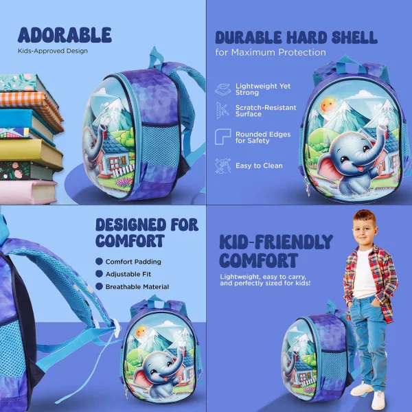 Kids School Backpack Hard Shell Cartoon Design