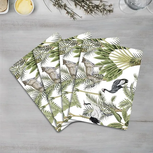 Handmade Wooden MDF Place mats Design Premium Printed of 4 Piece Dining Tablemat, Heat/Water Resistant Rectangular Placemats Size. 38 X 28 Centimeters