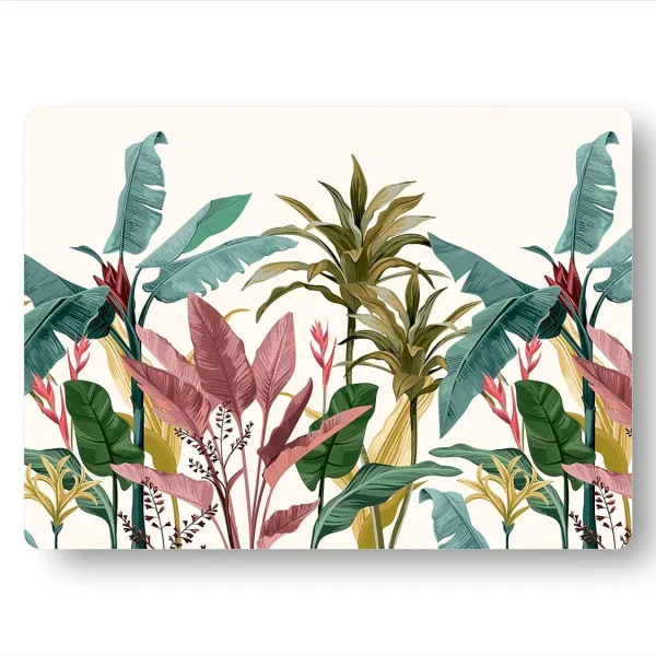 Handmade Wooden MDF Place mats Design Premium Printed of 4 Piece Dining Tablemat, Heat/Water Resistant Rectangular Placemats Size. 38 X 28 Centimeters