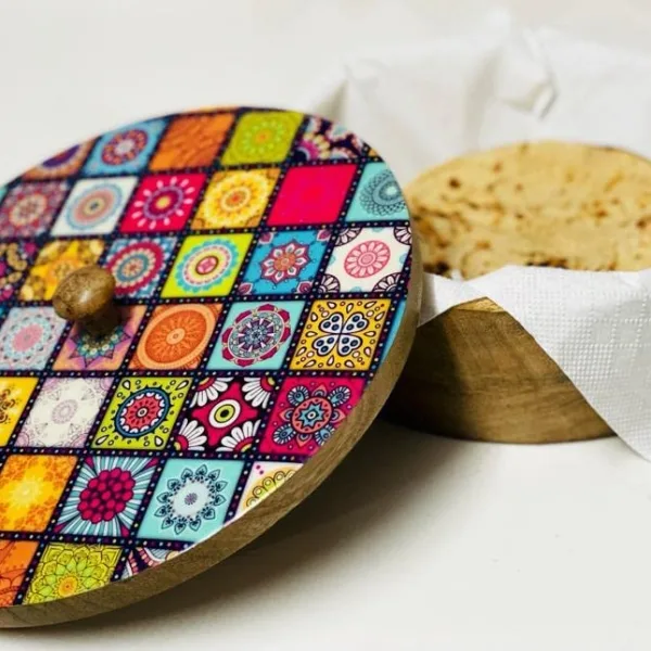 Wooden Chapati Casserole Hot Box