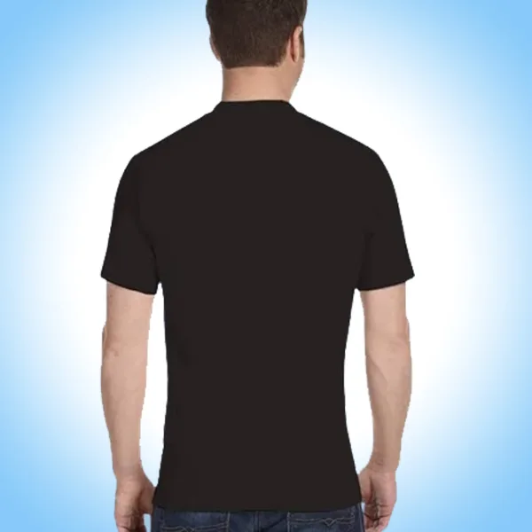 Men’s Black Polyester Round Neck Half Sleeve T-Shirt – Quick Dry, Lightweight, Sweat-Wicking, Sports & Casual Wear