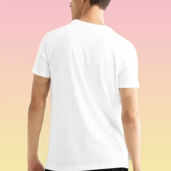 New Trendy Men’s White Polyester Relaxed Fit T-Shirt | Minimal Mickey Mouse Chest Print | Half Sleeves Round Neck Casual Wear
