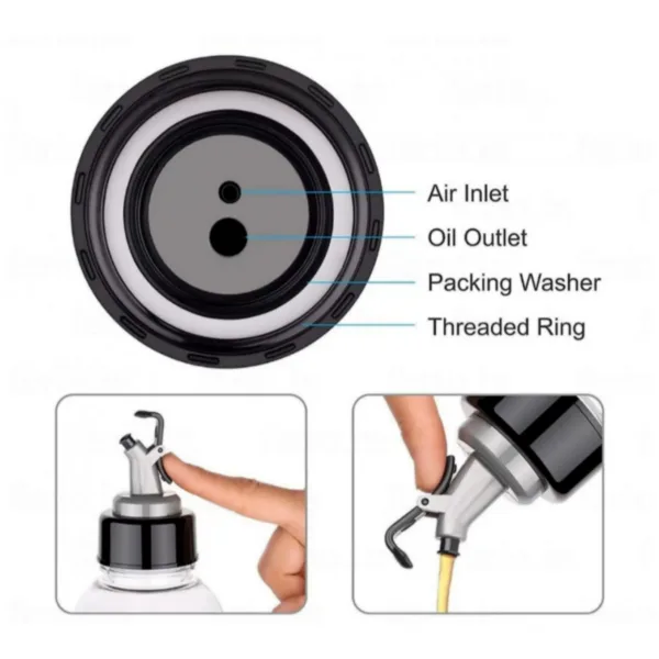 Transparent Plastic Oil Dispenser 1 Litre
