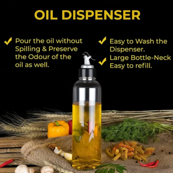 Transparent Plastic Oil Dispenser 1 Litre